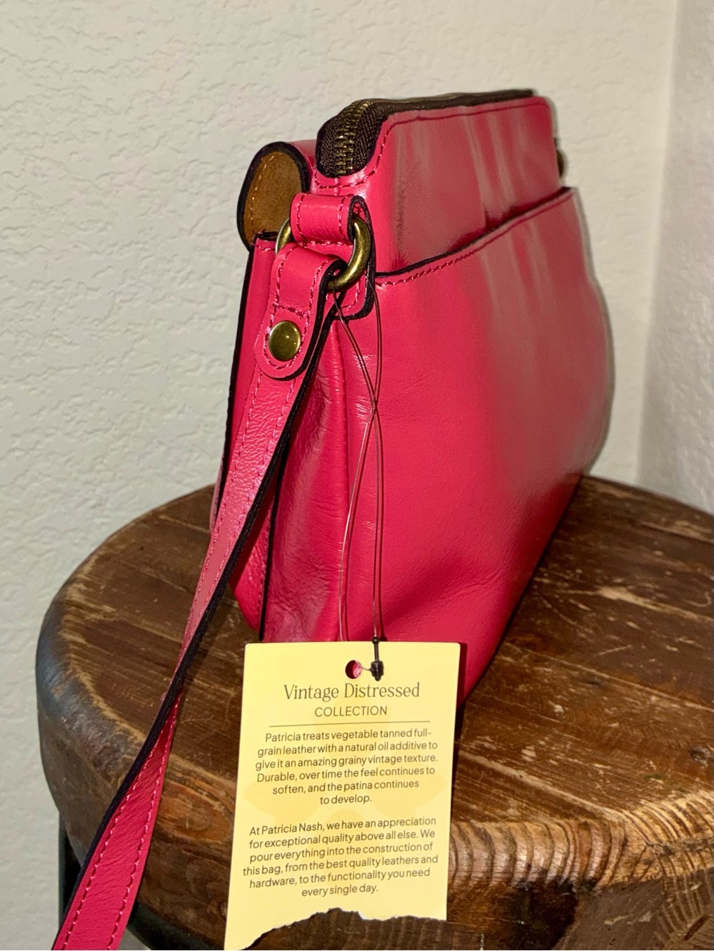 Patricia Nash Strawberry Pink Avellino Crossbody Handbag - Picture 3 of 10